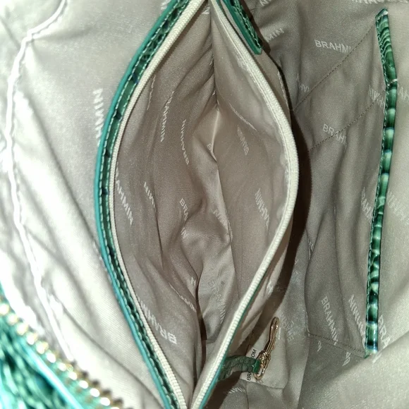 Brahmin Leia Croc Embossed Leather Crossbody Bag - Picture 11 of 11